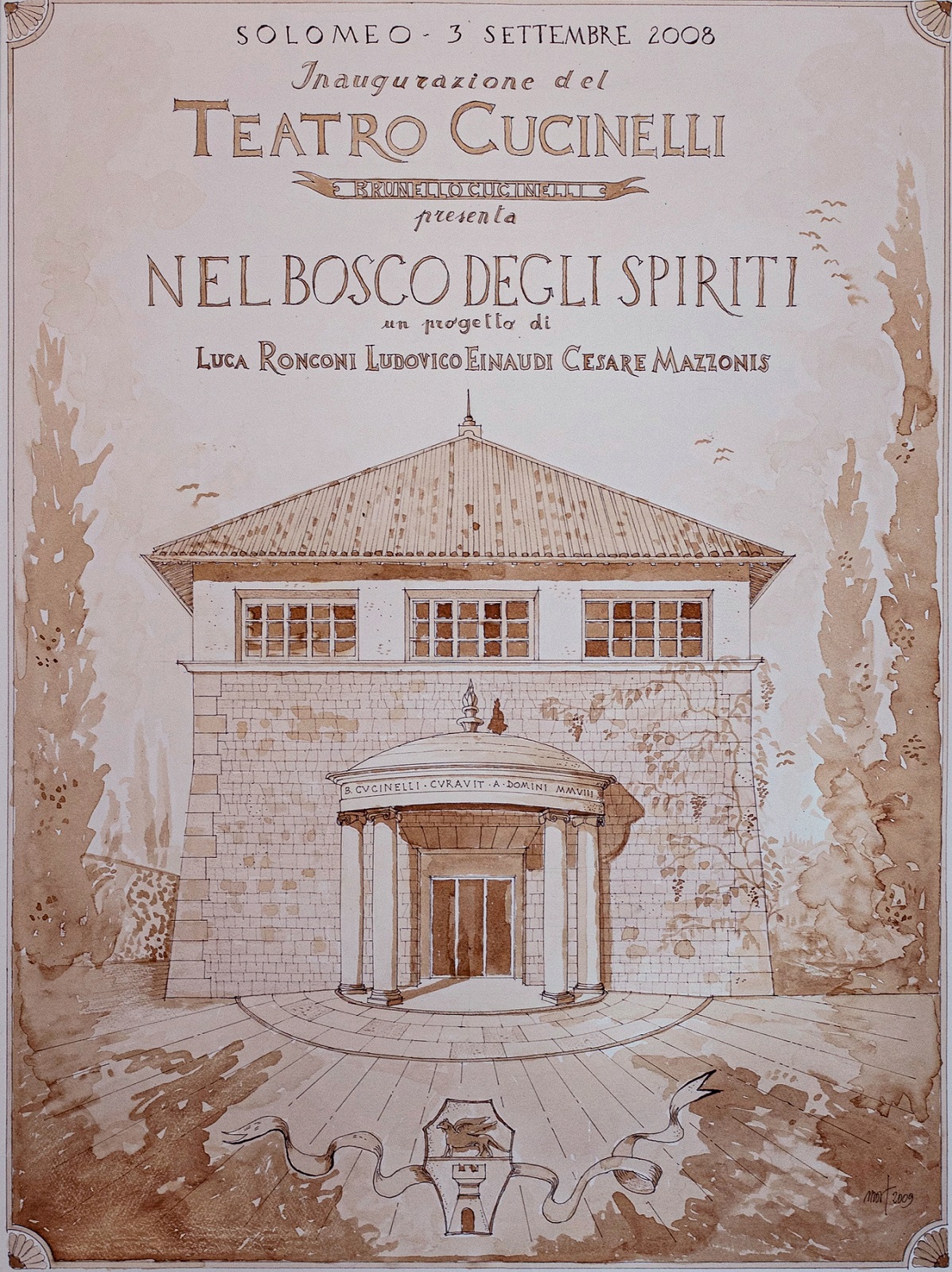 Cartellone del primo spettacolo 
Nel Bosco degli Spiriti